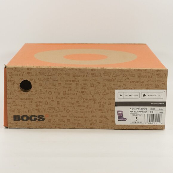Bogs Grasp Flowers 'Purple Multi' Boots 78759-540 Multi-Size - Picture 14 of 14